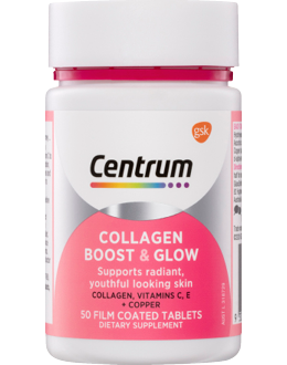 Centrum Collagen Boost & Glow Tablets 50pk