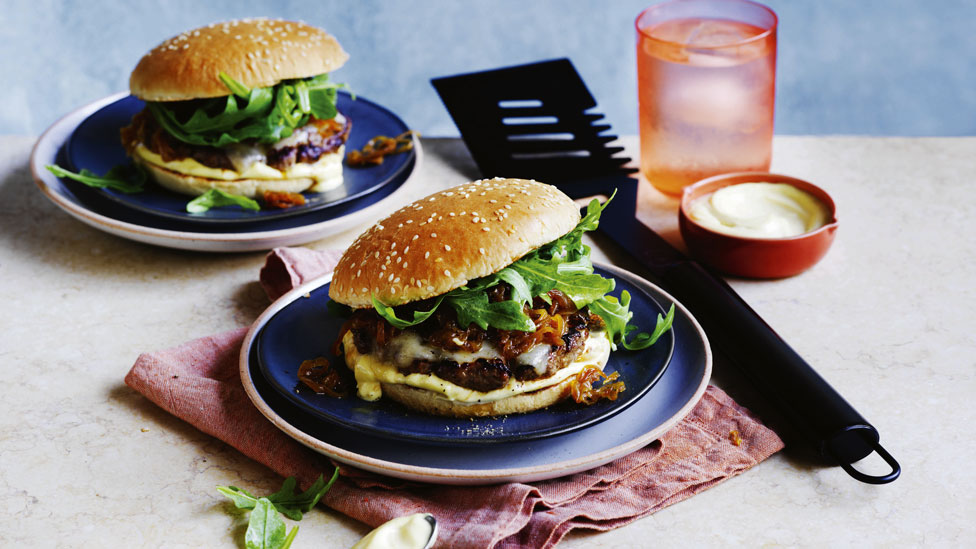 Curtis Stone’s Brisket Burgers with Caramelised Onion recipe | Coles