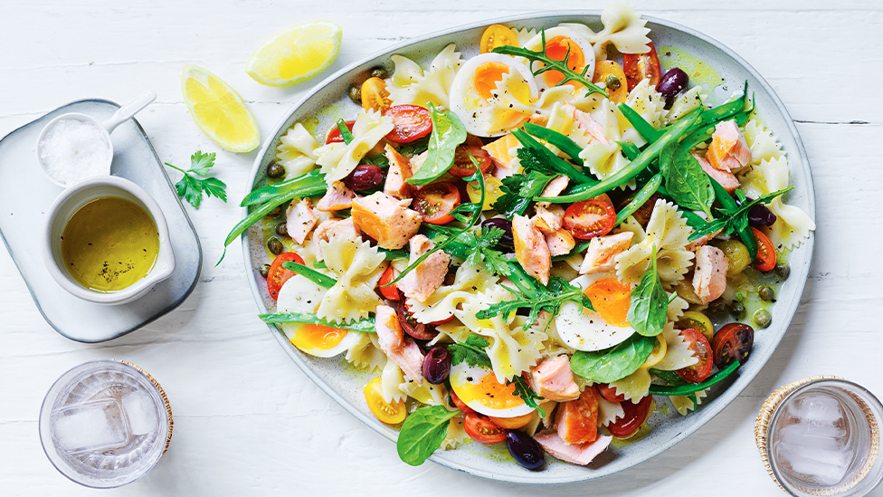 Quick and Easy Salmon NiÇoise Pasta Salad recipe | Coles