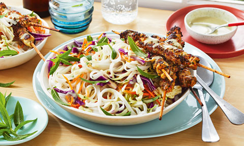 Chicken Kebab Noodle Salad recipe | Coles